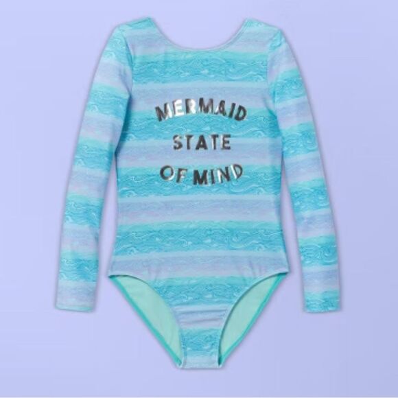 More Than Magic Mermaid State of Mind Rashgaurd Swimsuit Sz S/6 - Picture 1 of 5